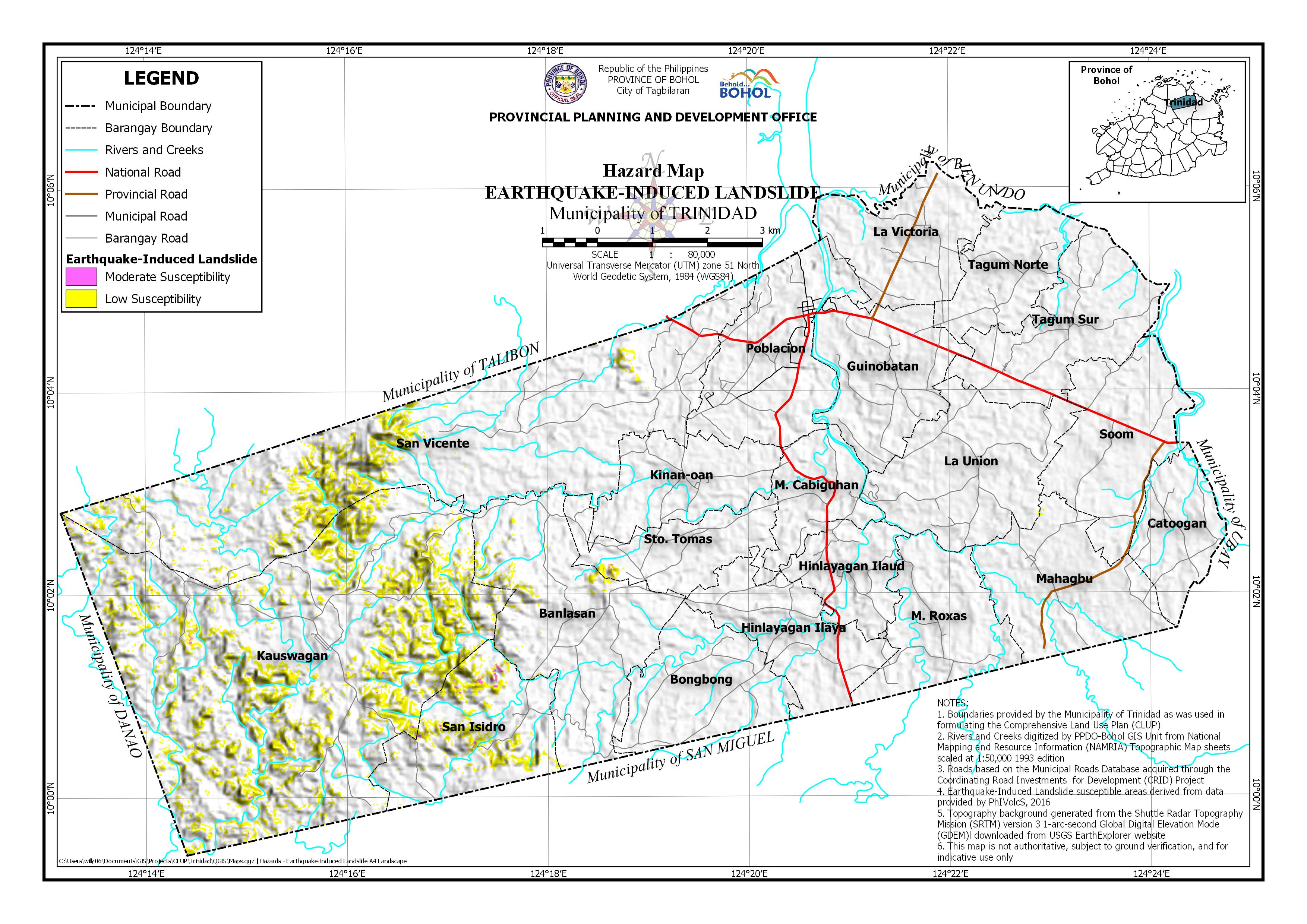 Earthquake-Induced Landslide Map